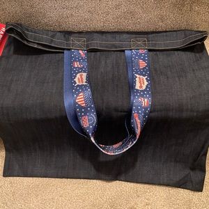 Harveys new never used xtra large denim tote. Smoke free and stored away